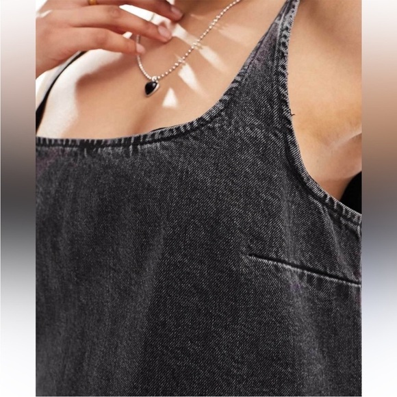 Life in Progress Grey Acid Wash Sleeveless Oversized Tank - Picture 2 of 7